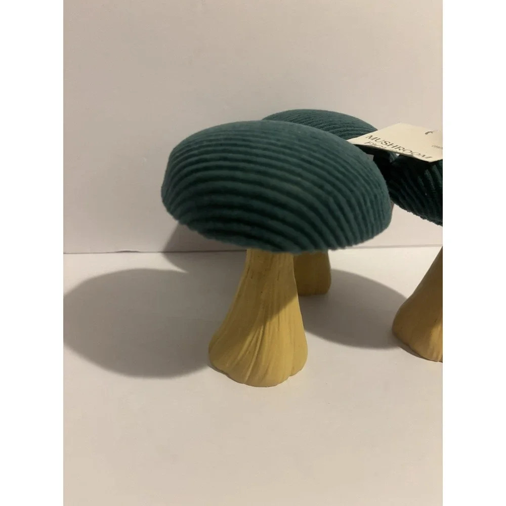 Target Mushroom Set Fall Fabric 3 Hunter Green Harvest Decor Autumn‎